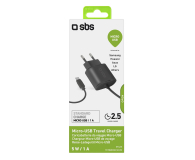 Ładowarka Sieciowa SBS z kablem microUSB 1A - 1384998 - zdjęcie 2